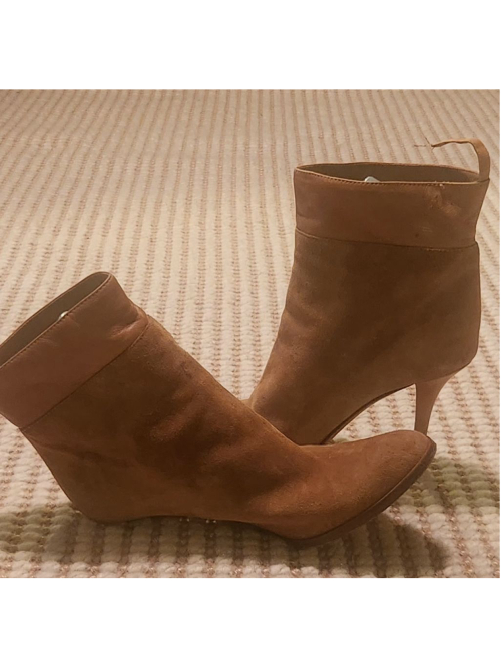 Women's Dior Brown Suede Ankle Boots with Gold Logo - Size 7.5 *Read Description - Picture 2 of 9